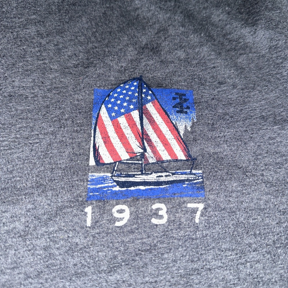 Izod Saltwater Men's Soft Wash‎ Crew Tee SS American Sailing Medium NEW - Picture 4 of 10